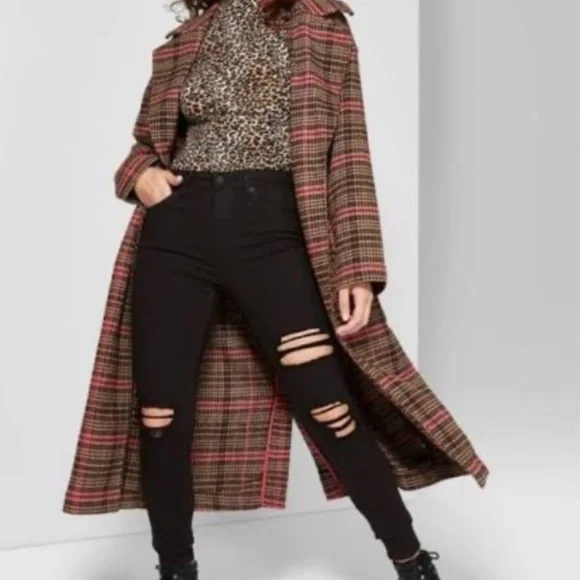 Wild Fable Women's Size 0 Black Denim Highest Rise Ripped Skinny Jeans - Picture 6 of 6